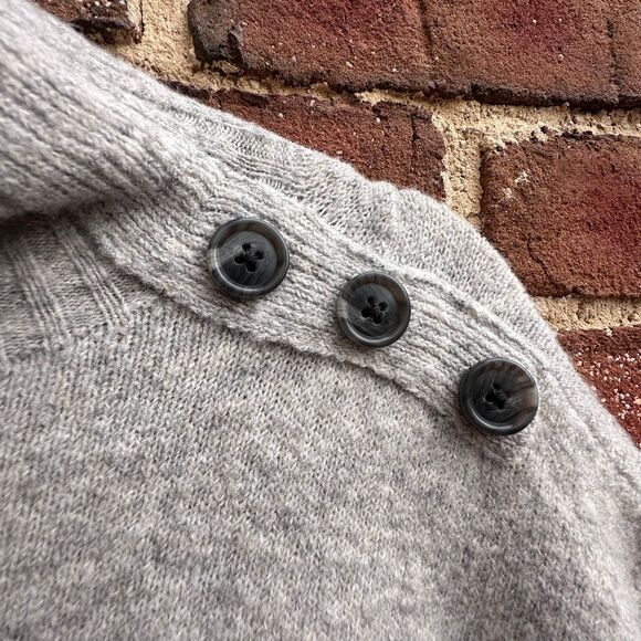 Ann Taylor LOFT outlet Poncho sweater mock neck gray XS/S  NEW - Picture 3 of 9